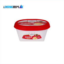 200 ml In-Mould-Kennzeichnung Eiscremescreme-Eisbecher mit Löffel im Deckel